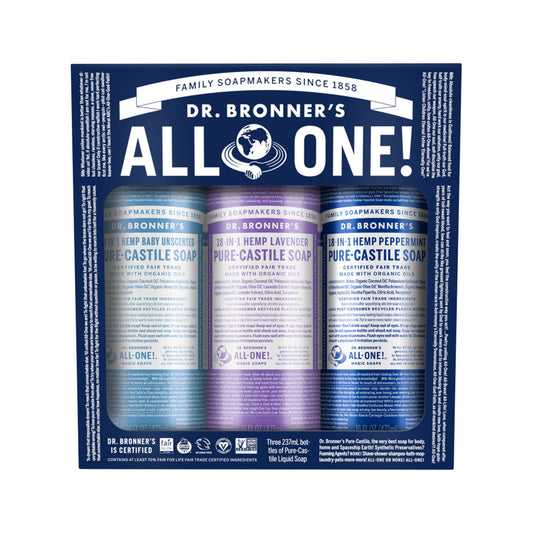 Dr. Bronners Pure-Castile Soap Liquid Cosmic Classics 237ml x 3 Pack