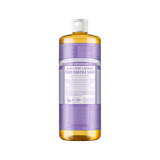 Dr. Bronners Pure-Castile Soap Liquid (Hemp 18-in-1) Lavender 946ml