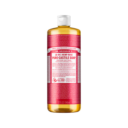 Dr. Bronners Pure-Castile Soap Liquid (Hemp 18-in-1) Rose 946ml