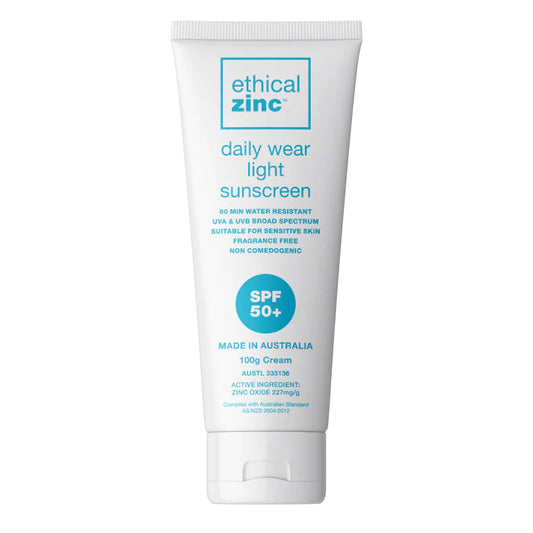 Ethical Zinc SPF50+ Daily Wear Light Sunscreen 100g